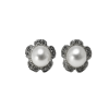 Genuine freshwater pearl earring in sterling silver